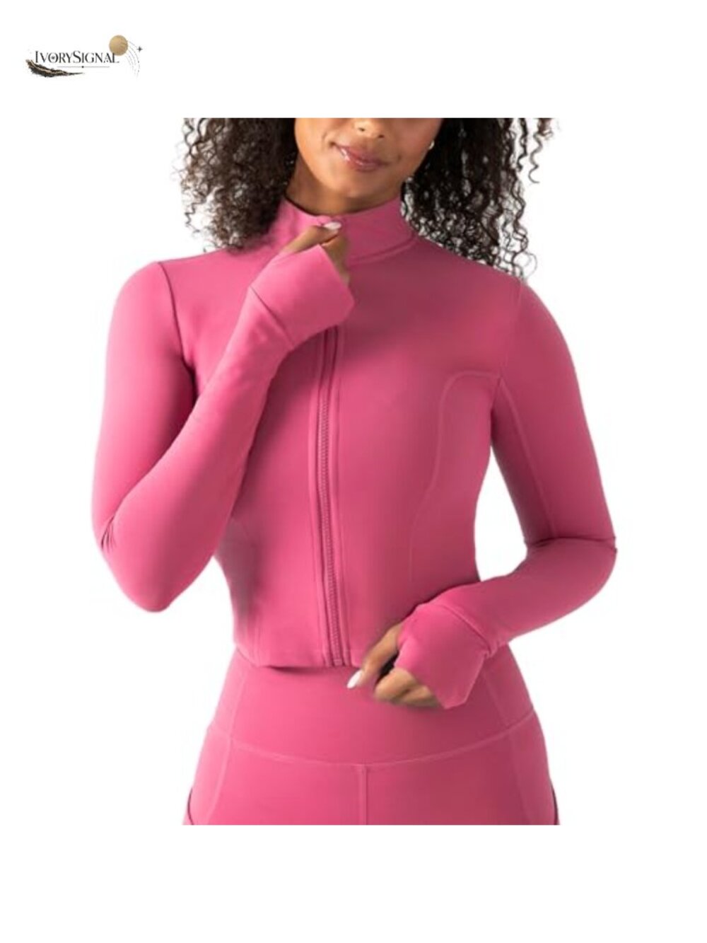 YITTY Women's Ultraluxe Full Zip Jacket Athleisure 4-Way Stretch Thumbholes